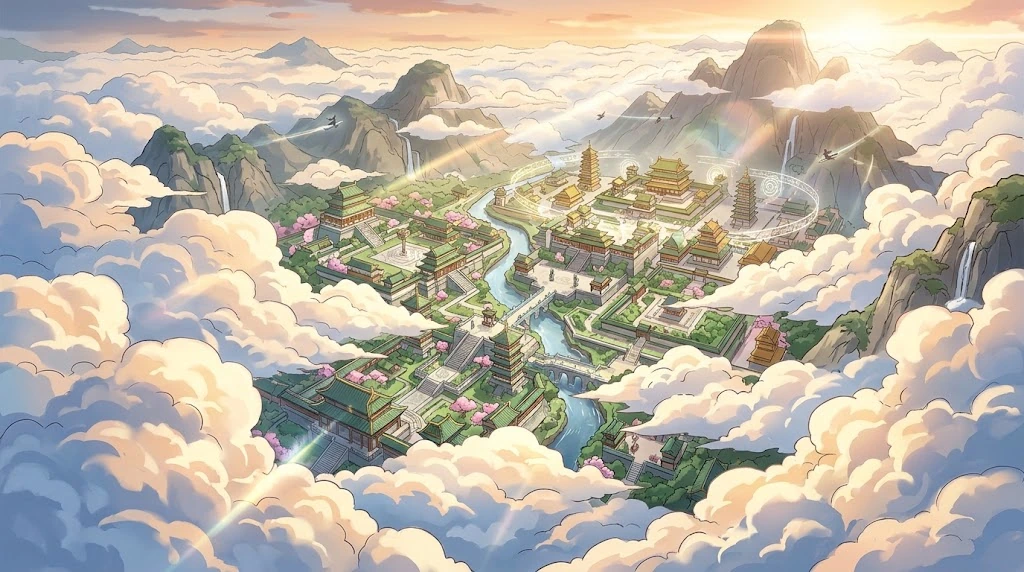 Azure Cloud Sect — environment artwork